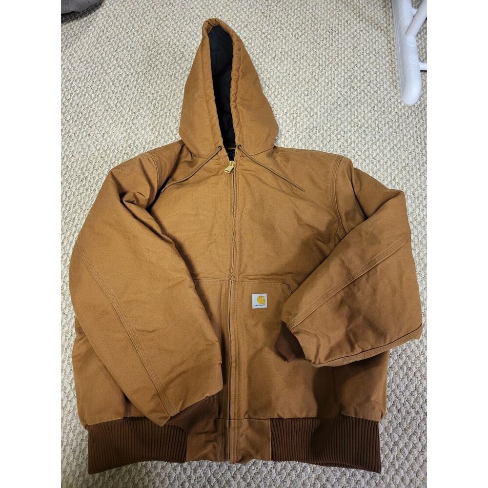 Charhartt Quilted Duck Tan Jacket Mens Size XLARGE, Perfect Condition